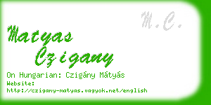 matyas czigany business card
