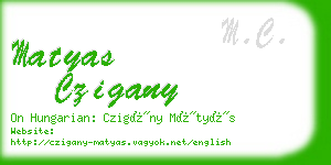 matyas czigany business card